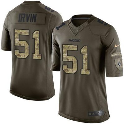 Jerseys Factory Cheap Nike Raiders #51 Bruce Irvin Green Men's S