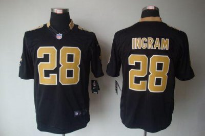 Jerseys Factory Cheap Nike Saints #28 Mark Ingram Black Team Col