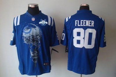 Jerseys Factory Cheap Nike Colts #80 Coby Fleener Royal Blue Tea