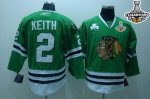 Jerseys Factory Cheap Blackhawks #2 Duncan Keith Embroidered Gre