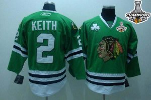 Jerseys Factory Cheap Blackhawks #2 Duncan Keith Embroidered Gre