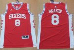 Jerseys Factory Cheap 76ers #8 Jahlil Okafor Red Stitched NBA Je