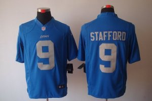 Jerseys Factory Cheap Nike Lions #9 Matthew Stafford Blue Altern
