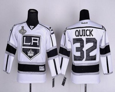 Jerseys Factory Cheap Kings #32 Jonathan Quick White Road 2012 S