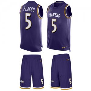 Jerseys Factory Cheap Nike Ravens #5 Joe Flacco Purple Team Colo