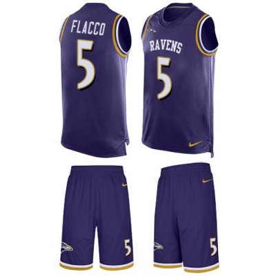 Jerseys Factory Cheap Nike Ravens #5 Joe Flacco Purple Team Colo