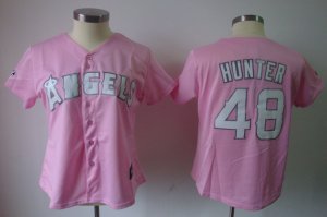 Jerseys Factory Cheap Angels #48 Torii Hunter Pink Women's Fashi