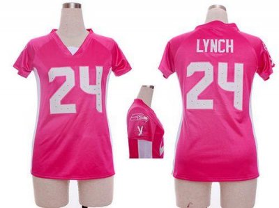 Jerseys Factory Cheap Nike Seahawks #24 Marshawn Lynch Pink Draf