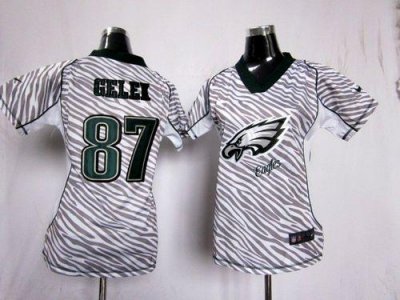 Jerseys Factory Cheap Nike Eagles #87 Brent Celek Zebra Women's