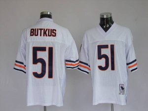 Jerseys Factory Cheap Mitchell & Ness Bears #51 Dick Butkus Whit