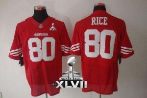 Jerseys Factory Cheap Nike 49ers #80 Jerry Rice Red Team Color S