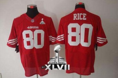 Jerseys Factory Cheap Nike 49ers #80 Jerry Rice Red Team Color S