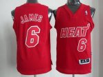 Jerseys Factory Cheap Heat #6 LeBron James Red Big Color Fashion