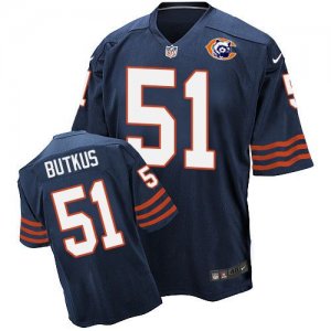 Jerseys Factory Cheap Nike Bears #51 Dick Butkus Navy Blue Throw