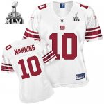 Jerseys Factory Cheap Giants #10 Eli Manning White Women's Team