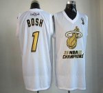 Jerseys Factory Cheap Heat #1 Chris Bosh White Majestic 2012 NBA