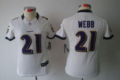 Jerseys Factory Cheap Nike Ravens #21 Lardarius Webb White Women