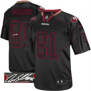 Jerseys Factory Cheap Nike 49ers #81 Anquan Boldin Lights Out Bl