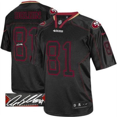 Jerseys Factory Cheap Nike 49ers #81 Anquan Boldin Lights Out Bl