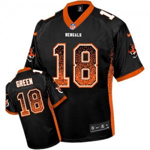 Jerseys Factory Cheap Nike Bengals #18 A.J. Green Black Team Col