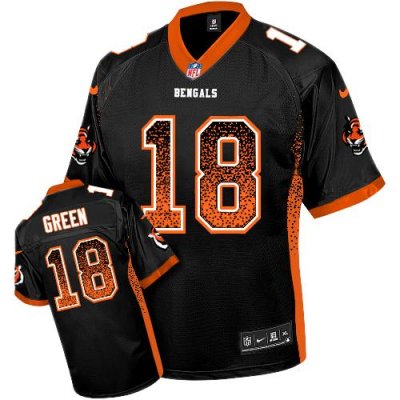 Jerseys Factory Cheap Nike Bengals #18 A.J. Green Black Team Col