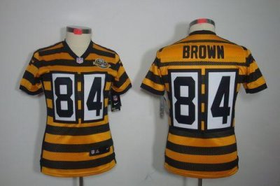 Jerseys Factory Cheap Nike Steelers #84 Antonio Brown Yellow/Bla