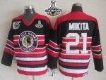 Jerseys Factory Cheap Blackhawks #21 Stan Mikita Red/Black 75TH