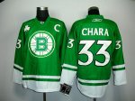Jerseys Factory Cheap Bruins #33 Chara Green St. Patty's Day Emb