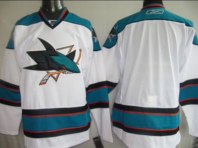 Jerseys Factory Cheap Sharks Blank Embroidered White NHL Jersey