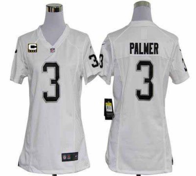 Jerseys Factory Cheap Nike Raiders #3 Carson Palmer White With C