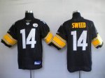 Jerseys Factory Cheap Steelers #14 Limas Sweed Black Stitched NF