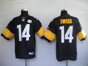 Jerseys Factory Cheap Steelers #14 Limas Sweed Black Stitched NF