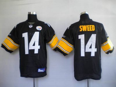 Jerseys Factory Cheap Steelers #14 Limas Sweed Black Stitched NF