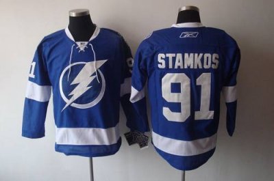 Jerseys Factory Cheap Lightning #91 Steven Stamkos Embroidered B