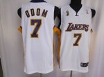 Jerseys Factory Cheap Lakers #7 Lamar Odom Stitched White Champi