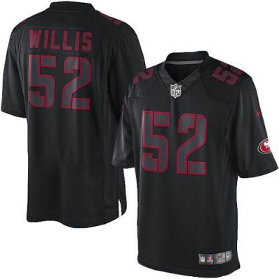 Jerseys Factory Cheap Nike 49ers #52 Patrick Willis Black Men's
