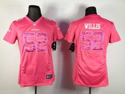 Jerseys Factory Cheap Nike 49ers #52 Patrick Willis Pink Sweethe