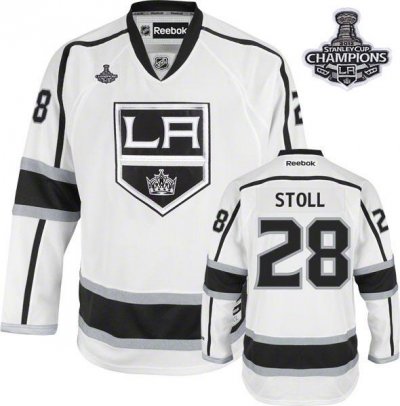 Jerseys Factory Cheap Kings #28 Jarret Stoll White Road 2012 Sta