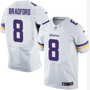 Jerseys Factory Cheap Nike Vikings #8 Sam Bradford White Men's S