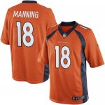 Jerseys Factory Cheap Nike Broncos #18 Peyton Manning Orange Tea