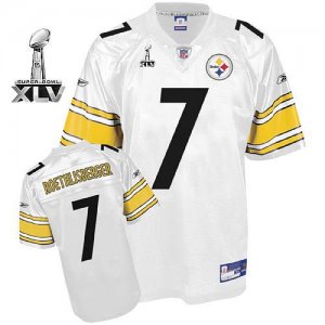 Jerseys Factory Cheap Steelers #7 Ben Roethlisberger White Super