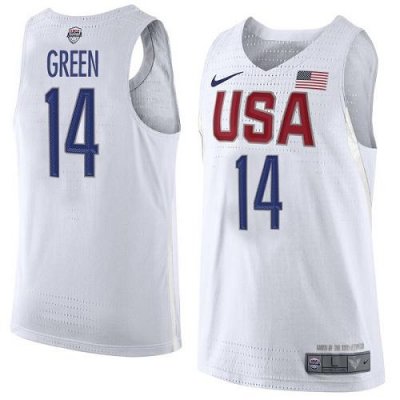 Jerseys Factory Cheap Nike Team USA #14 Draymond Green White 201