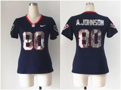 Jerseys Factory Cheap Nike Texans #80 Andre Johnson Navy Blue Te