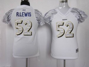 Jerseys Factory Cheap Ravens #52 Ray Lewis White Women's Zebra F