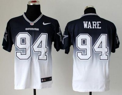 Jerseys Factory Cheap Nike Cowboys #94 DeMarcus Ware Navy Blue/W