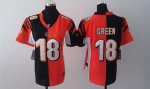 Jerseys Factory Cheap Nike Bengals #18 A.J. Green Orange/Black W