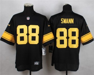 Jerseys Factory Cheap Nike Steelers #88 Lynn Swann Black(Gold No