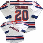 Jerseys Factory Cheap Rangers #20 Chris Kreider White Road Embro