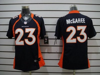 Jerseys Factory Cheap Nike Broncos #23 Willis McGahee Blue Alter