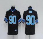 Jerseys Factory Cheap Lions #90 Ndamukong Suh Black Embroidered